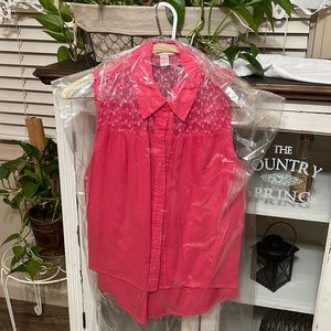 Arizona brand small sleeveless button down blouse gently used